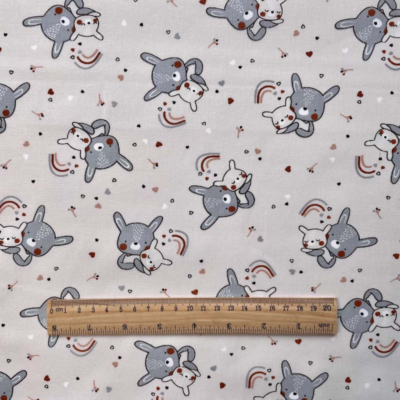 Printed Cotton SOLIMA Shell / Gray Sky